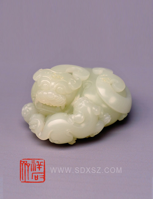 新疆和田玉白籽玉 辟邪 144g